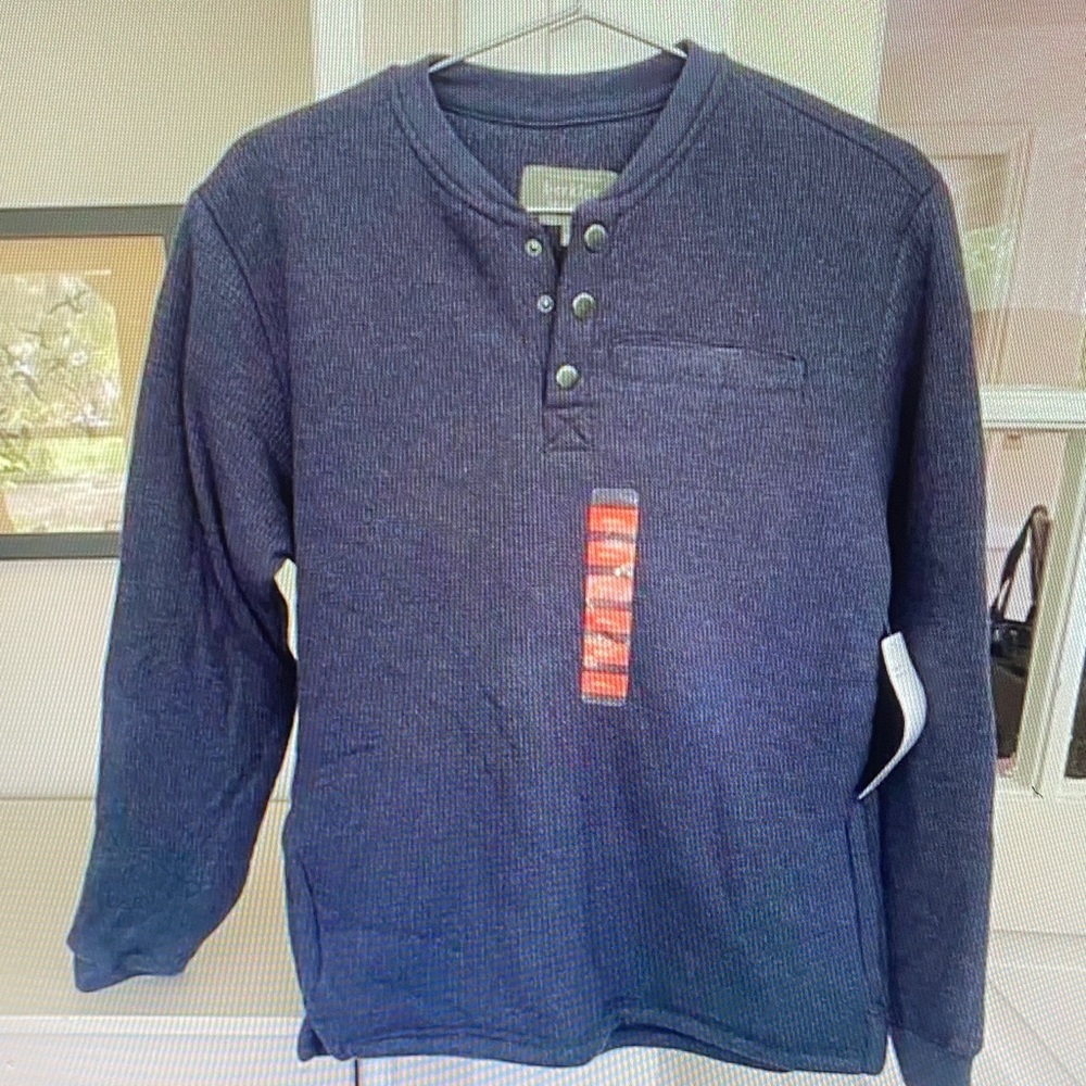 Men's Navy Henley Shirt